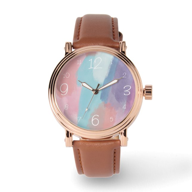 Painted Design for Her on Men's Size eWatch Watch (Front)