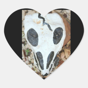 painted dia del muerte skull heart sticker