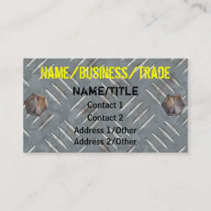 Painted Diamond Plate Business Card
