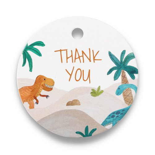 Painted Dinos  Favor Tags