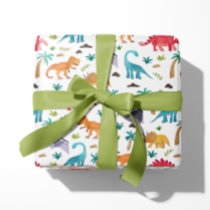 Painted Dinos Wrapping Paper