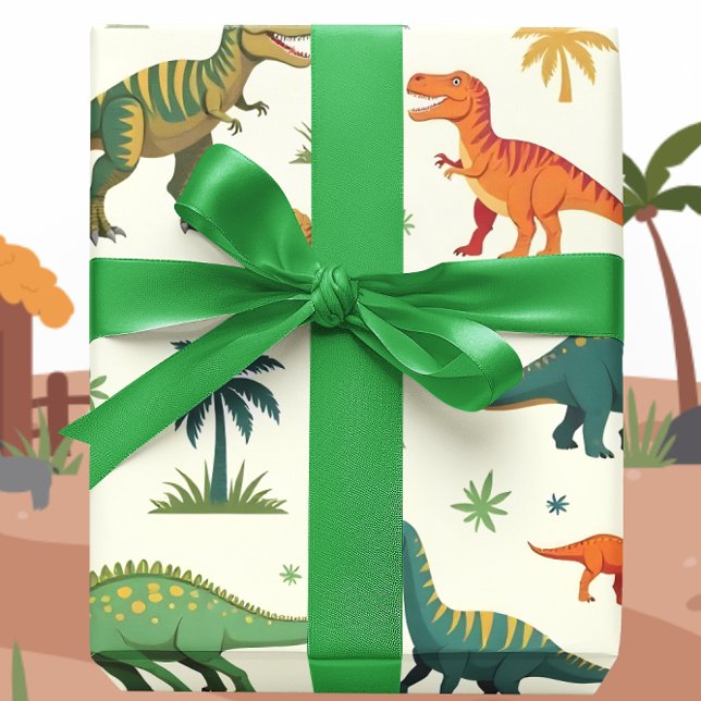 Painted Dinos Wrapping Paper (Creator Uploaded)