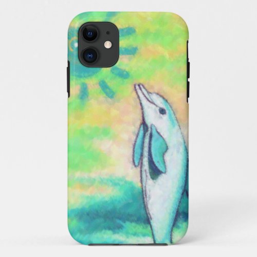 Painted Dolphin iPhone 11 Case