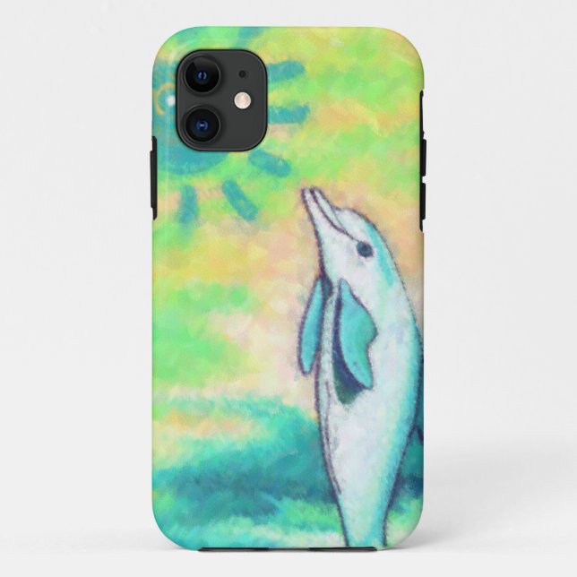 Painted Dolphin Case-Mate iPhone Case (Back)