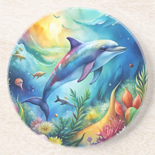 Painted Dolphin Coaster
