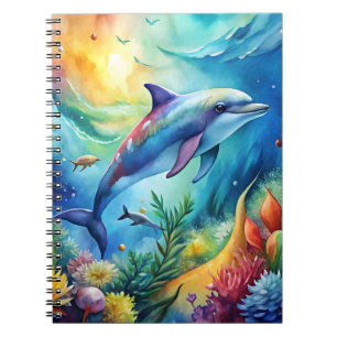 Painted Dolphin Notebook