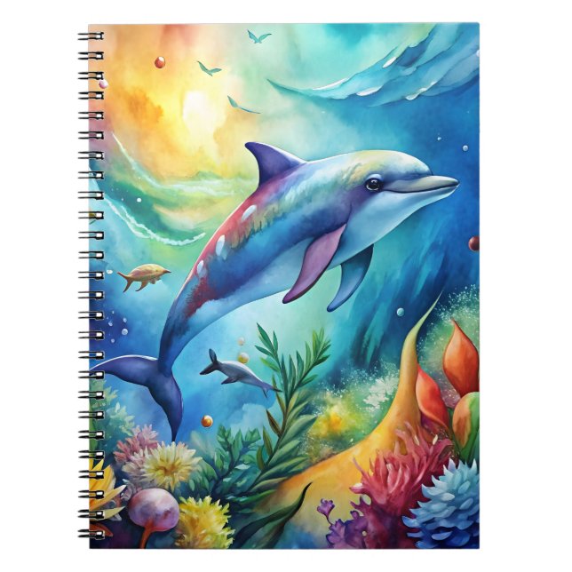 Painted Dolphin Notebook (Front)