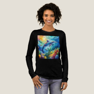 Painted Dolphin Tri-Blend Shirt