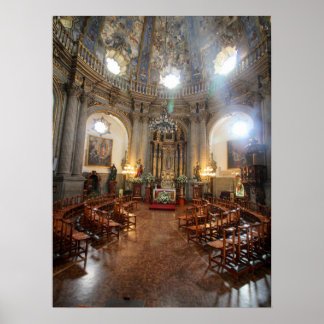 Painted Dome, Baroque Chapel Interior Poster