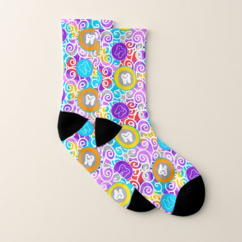 Painted Doodle Dental Socks