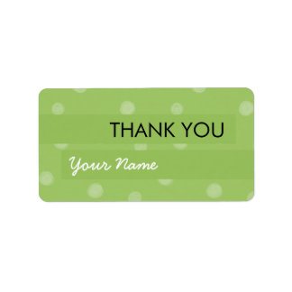 Painted Dots green Thank You Sticker