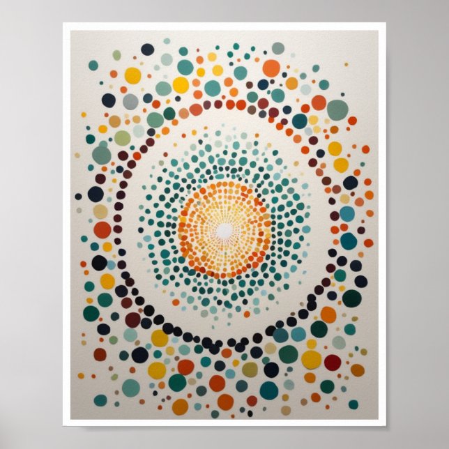 Painted dots sense of expansion Wall Art Poster (Front)