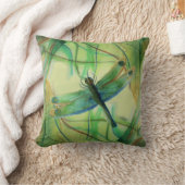 Painted Dragonfly Throw Pillow (Blanket)