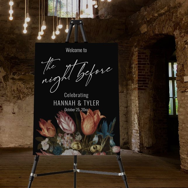 Painted Dutch Flowers Welcome to The Night Before Foam Board (Creator Uploaded)