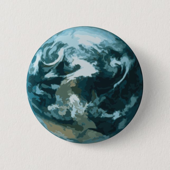 Painted Earth Pinback Button (Front)