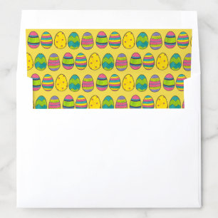 Painted Easter Basket Eggs Egg Hunt Yellow Envelope Liner