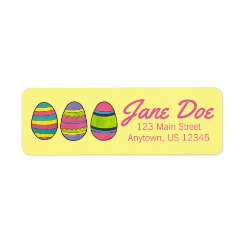 Painted Easter Egg Hunt Personalized Address Label