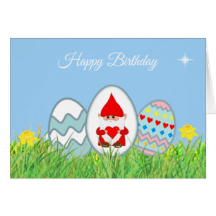 Painted Easter Eggs & Cute Birthday Gnome Cards