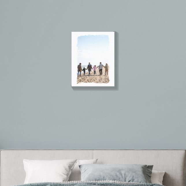 Painted Edges Brush Stroke Frame Custom Photo Canvas Photo Tile (Bedroom)