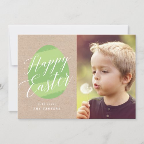 Painted Egg Easter Photo Greeting card