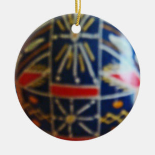 Painted Egg Rd 2 Ceramic Ornament