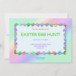 Painted Eggs Easter Egg Hunt Invitation