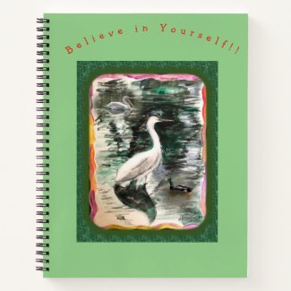 Painted Egret Spiral Journal