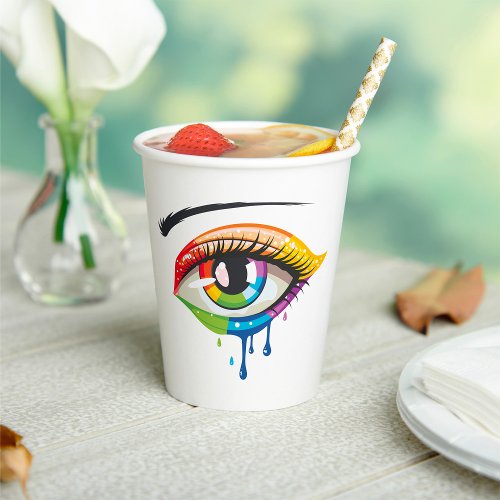 Painted Eye Paper Cups