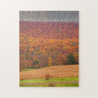 Painted Fall In The Mountains Jigsaw Puzzle