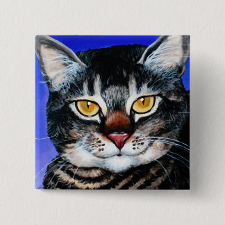 Painted Fat Cat Pinback Button