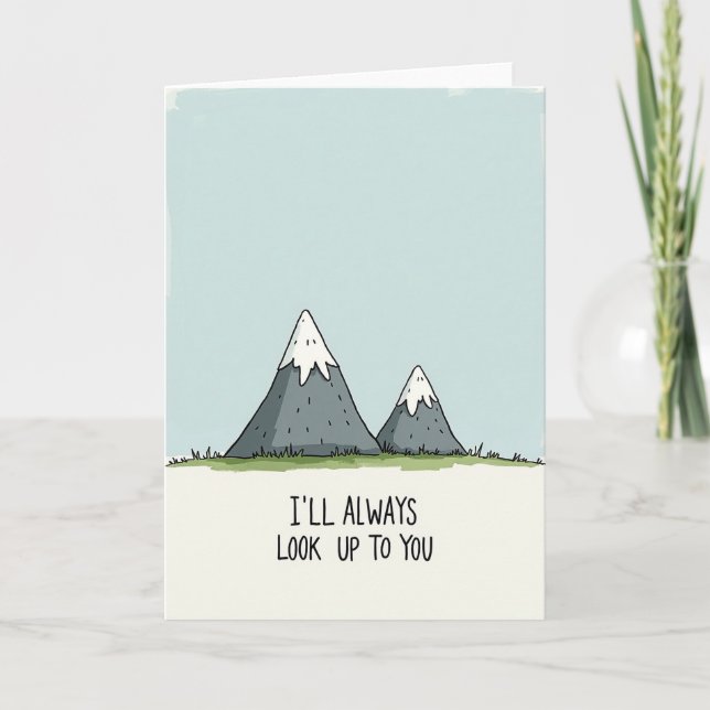 Painted Fathers Day Peaks Card (Front)