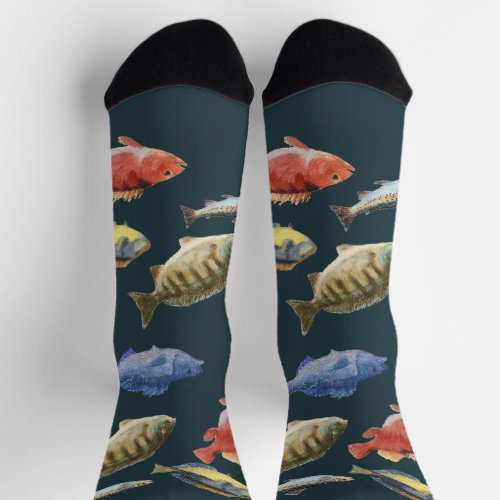 Painted Fish Socks