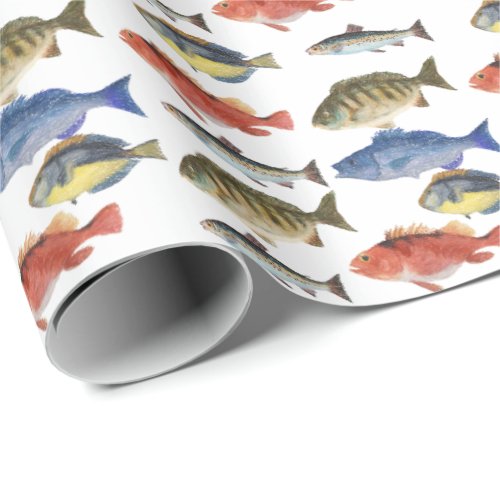 Painted Fish Wrapping Paper