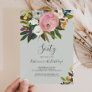 Painted Floral 60th Birthday Invitation