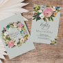 Painted Floral 80th Birthday Invitation