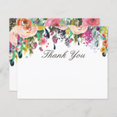 Painted Floral Beauty Salon Thank You Flyer (Front/Back)
