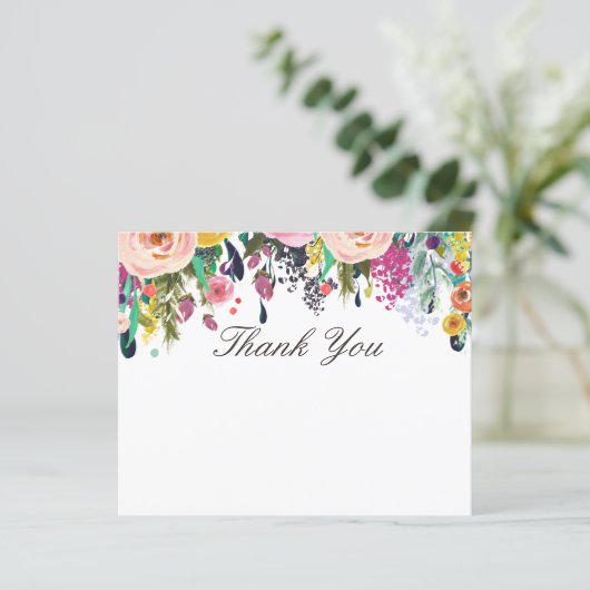 Painted Floral Beauty Salon Thank You Flyer (Standing Front)