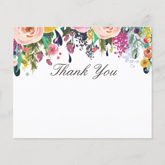 Painted Floral Beauty Salon Thank You Flyer (Front)