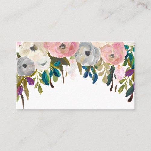 Painted Floral Blank Wedding Table Place Cards Place Card