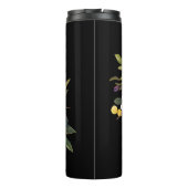 Painted Floral Bouquet Personalized Name Thermal Tumbler (Back)