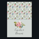 Painted Floral Buffet Food Labels Table Number<br><div class="desc">These painted floral buffet food labels are perfect for a modern event. The elegant and romantic design features beautiful painted acrylic flowers in blush pink and grey, with pops of colorful blue and orange. Customize each card with the food name and purchase each card individually. Alternatively, leave the template sections...</div>