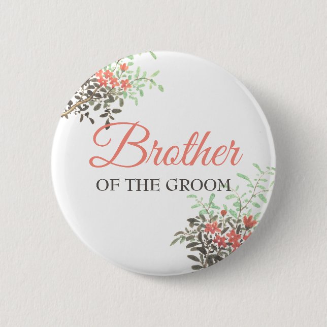 Painted Floral Button (Front)