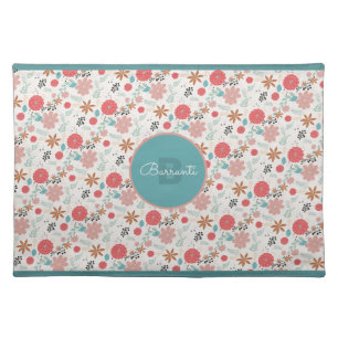 Painted Floral Cloth Placemat