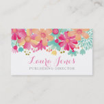 Painted Floral Editor Publishing Director Manager Appointment Card