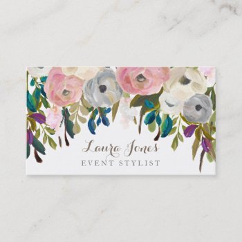 Painted Floral Florist Stylist Business Cards by Pip_Gerard at Zazzle
