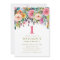 Painted Floral Girls 1st Birthday Invite