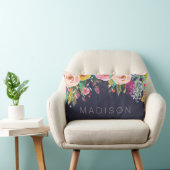 Painted Floral Personalized Girls Cushion (Chair)