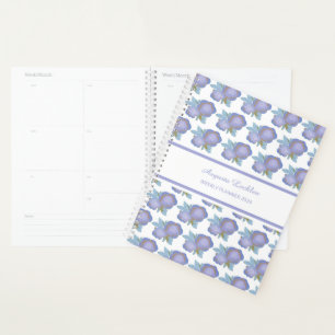Painted Floral Purple Pattern Weekly Planner