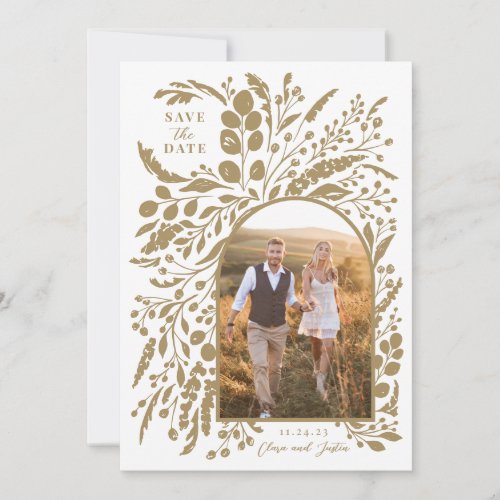 Painted Floral Romantic Photo Arch Save The Date