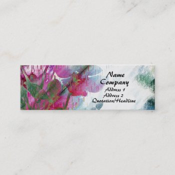Painted Floral Small Business Cards by mvdesigns at Zazzle